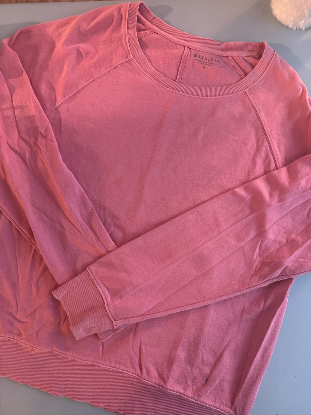 Athleta Seasoft Women’s Pink Scoop-Neck Crew Sweatshirt Size M